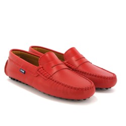 Originals  032 Driver -Red Smooth Leather