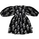 Friendly Skeleton Puffed sleeve dress