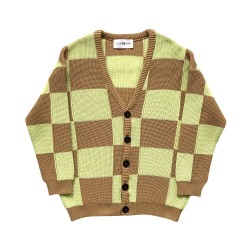 Checkerboard  Knit cardigan