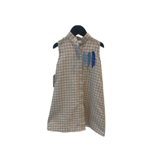 FEATHER checkered - brown