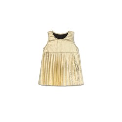 Hula Pleated Top  Gold
