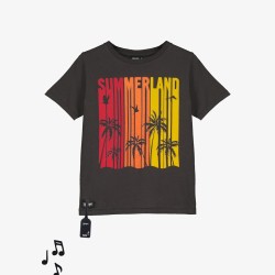 SUMMER PALMS SOUND TEE  ASPHALT