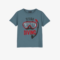 SCUBA TEXTURED TEE  BLUE