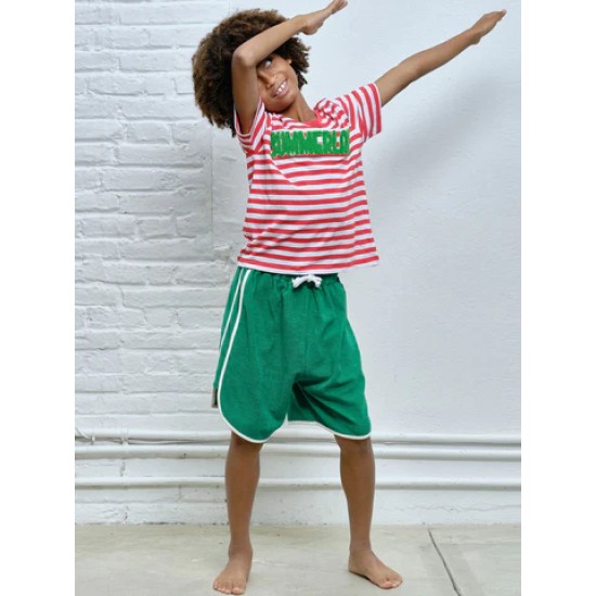 SUMMERLAND STRIPED TEE  RED STRIPES