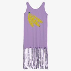 BANANAS FRINGED DRESS PURPLE