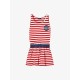 STRIPED WAIST DRESS RED STRIPES