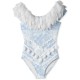 Rose Swimsuit with Petals   Blue