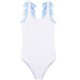 White Tank with Blue Petals