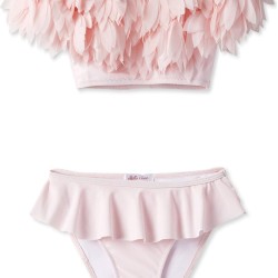 Pink Draped Bikini with Petals