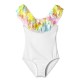 White Swimsuit with Citrus Petals