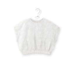 Embroidered Cropped Top / White