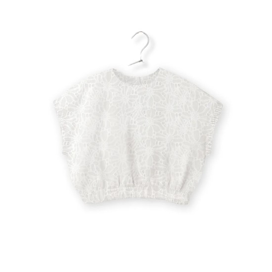 Embroidered Cropped Top / White