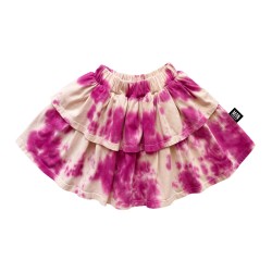 SHOCKING PINK TIE DYE Layered Skirt  Sandshell