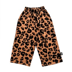LEOPARD Straight Leg Jogging Pants  Brown