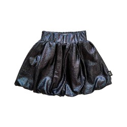 SHINY SNAKE Balloon Skirt  Black