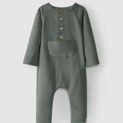 Romper Carded jersey  w/pocket petrolblu