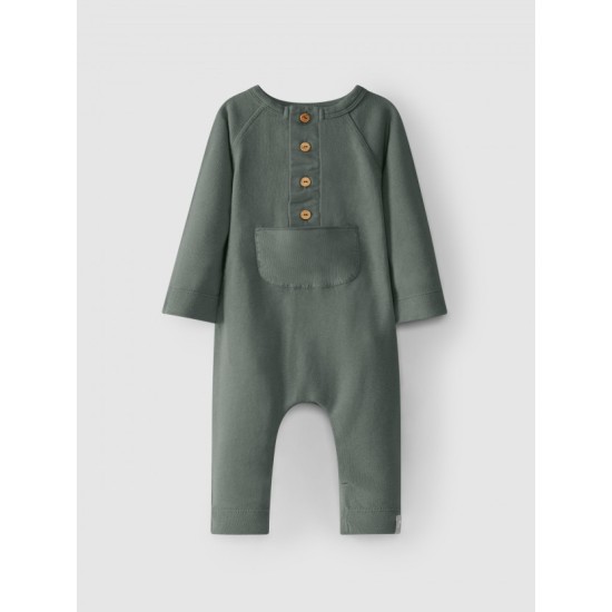 Romper Carded jersey  w/pocket petrolblu