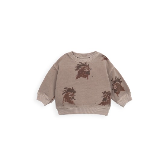 Printed Fleece Sweater  Cesar