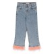 Embellished Denim trousersBlue