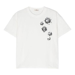 Sequin Embroidered T-shirtoff-white