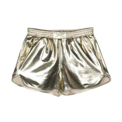Metallic Running Shorts  Gold