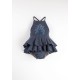 Coral Motif Romper Suit  Navy Blue