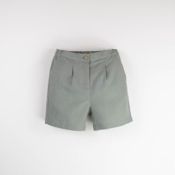Green chino style shorts