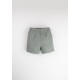 Green chino style shorts