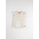 Off-White sleeveless shirt with frills