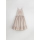 Sand /coral motif dress