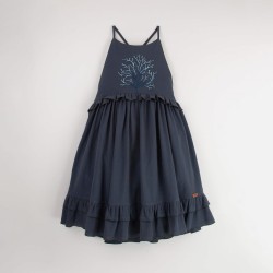 Navy Blue coral motif dress