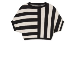 Iconic Lines Knit Jumper  cream-black