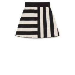 Iconic Lines Knit Skirt  cream-black