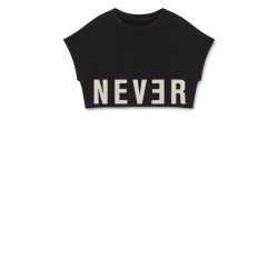 Nevermore Crop Top  black
