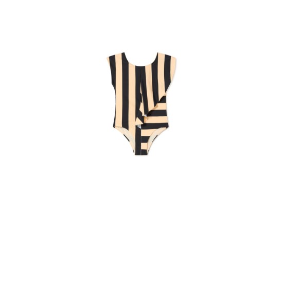 Iconic Lines Bathing Suit     cream-black