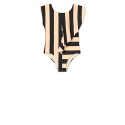 Iconic Lines Bathing Suit     cream-black