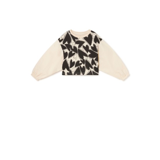 Chaotic Love Balloon Sweatshirt  cream-black