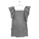Ruffled Denim Dress  Black