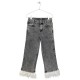 Embellished Denim Trouser  Black