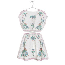 Floral-Print Cut- out Dress Mixed
