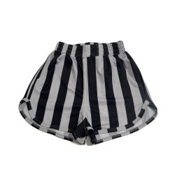 Striped Running Shorts  Black