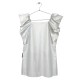 Ruffled Denim Dress  Silver