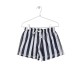 Striped Swim Shorts  Black