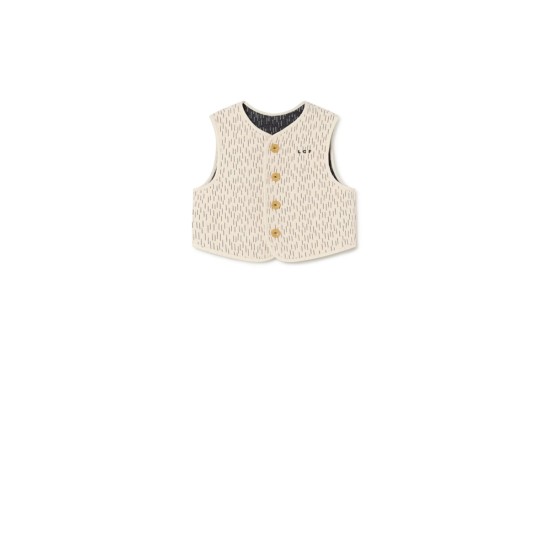 Opposite Stitch Vest  Cream