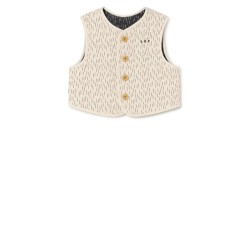 Opposite Stitch Vest  Cream
