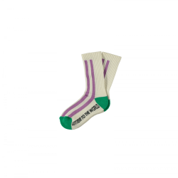 Stripes socks-violet