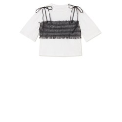 Wednesday Tulle Top T-Shirt -white