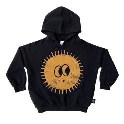 Sunny Side Up Hoodie-Midnight Black