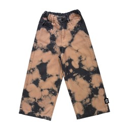 Distressed Wide Leg Pants- Overdye Midnight