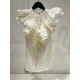 Linen Dress with Ruffles on the backwhite